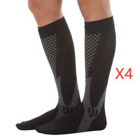 Ancient Energy athletic compression socks for men and women, designed to boost stamina and improve circulation during exercise.