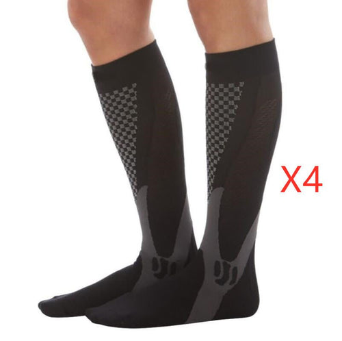 Ancient Energy athletic compression socks for men and women, designed to boost stamina and improve circulation during exercise.