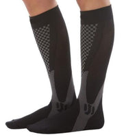 Ancient Energy athletic compression socks for men and women, designed to boost stamina and improve circulation during exercise.