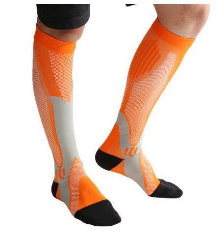 Ancient Energy athletic compression socks for men and women, designed to boost stamina and improve circulation during workouts.