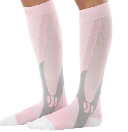 Ancient Energy athletic compression socks for men and women, designed to boost stamina and improve circulation during sports activities.