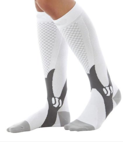 Ancient Energy athletic compression socks for men and women, designed to boost stamina and improve circulation during exercise.