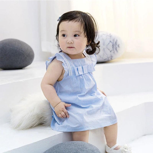 Baby girl dress and summer suit set by Ancient Energy, featuring a thin, princess-style design for warm weather.
