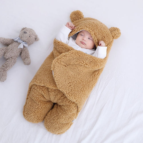 Baby quilted sleeping bag wrapper by Ancient Energy, soft padded design for cozy comfort and warmth for infants.