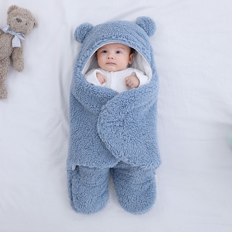 Baby quilted sleeping bag wrapper by Ancient Energy, soft padded design with cozy fabric for comfortable sleep.
