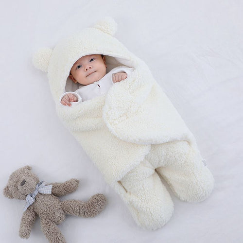 Baby quilted sleeping bag wrapper from Ancient Energy, soft and cozy for infant comfort and warmth during sleep.