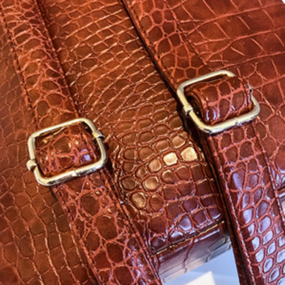 Ancient Energy casual women's small backpack with wild pattern, featuring adjustable straps and compact design for everyday use.