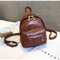 Ancient Energy casual women's small backpack with wild print design, featuring adjustable straps and compact storage space.
