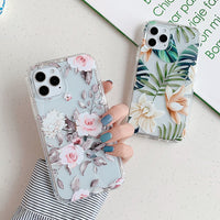 Watercolor banana leaf and floral design by Ancient Energy, ideal for protecting mobile phone cases.