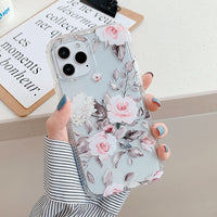 Watercolor banana leaf and flower design by Ancient Energy, suitable for protecting mobile phone cases.