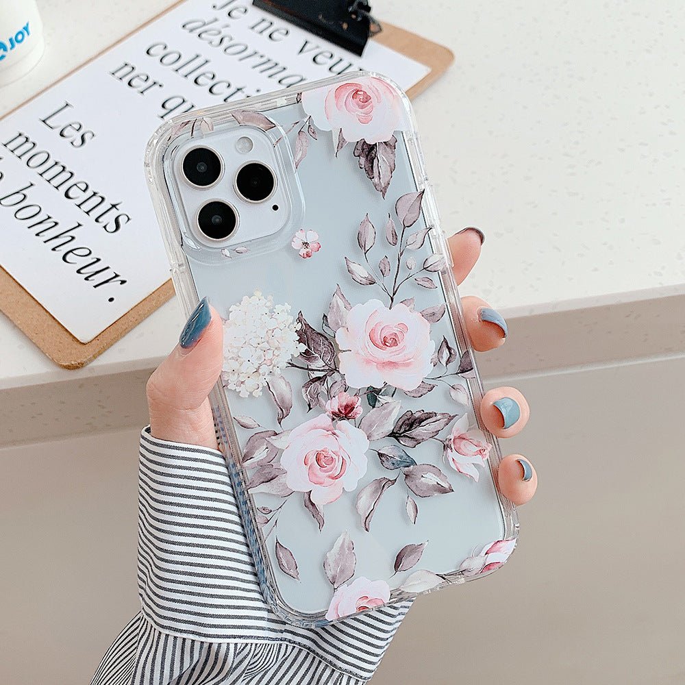 Watercolor banana leaf and flower design by Ancient Energy, suitable for protecting mobile phone cases.