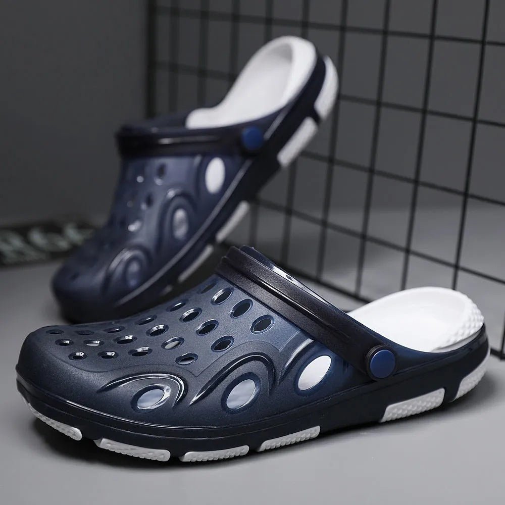 Ancient Energy men's Baotou sandals outdoor beach shoes with half drag design, lightweight and comfortable for casual wear