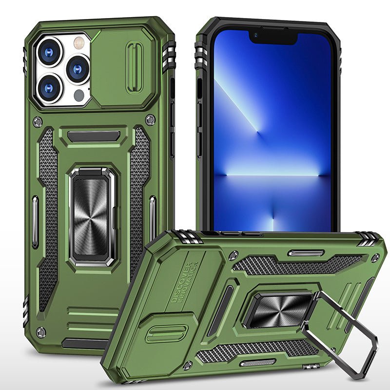 Ancient Energy magnetic suction phone case with built-in bracket for secure grip and easy viewing on compatible smartphones.