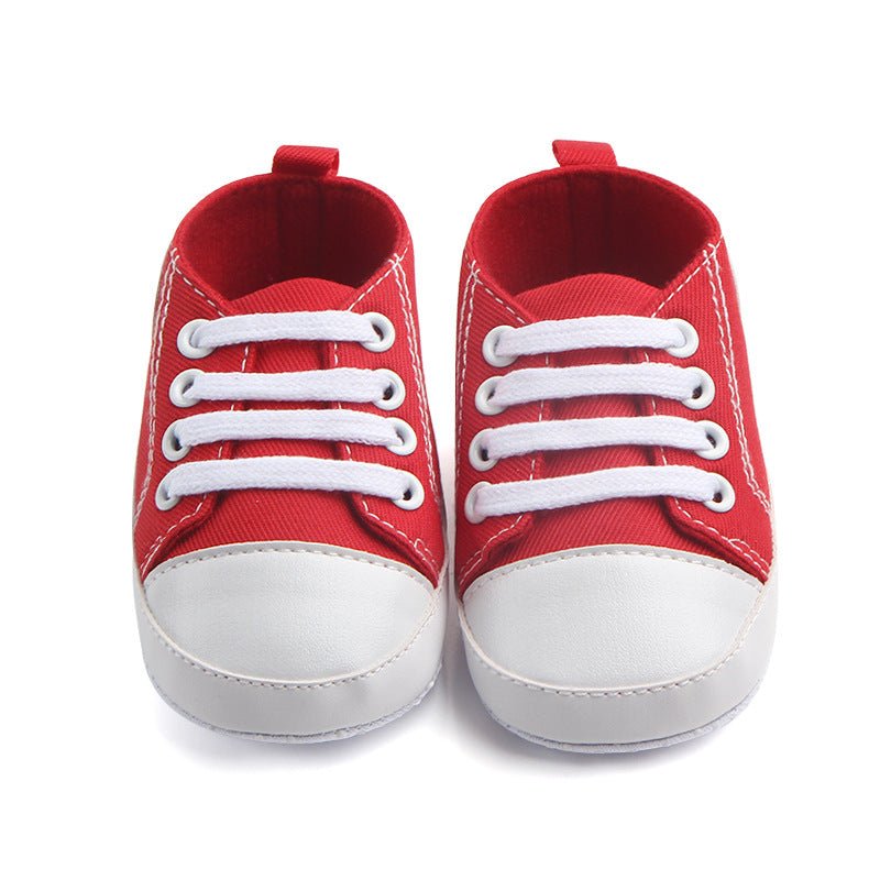 Ancient Energy baby sneakers with soft soles, canvas classic sports shoes for infants and toddlers, anti-slip design for first walkers.