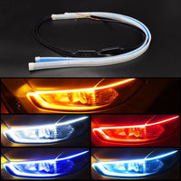Ancient Energy car LED daytime running light strip with turn signal function, installed on vehicle for improved visibility.