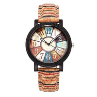 Vintage leather women's quartz wrist watch by Ancient Energy, featuring a casual design and classic gift clock style.
