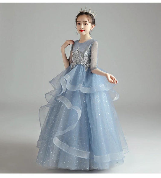 Children's princess dress by Ancient Energy featuring a charming evening style for girls, perfect for special occasions.