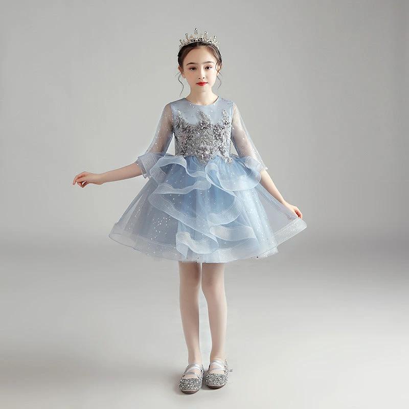 Children's princess dress by Ancient Energy, elegant evening dress for girls with a charming, regal design and vibrant colors.