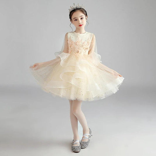 Ancient Energy children's princess dress for girls, elegant evening dress with decorative details, perfect for special occasions.
