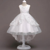 Children's princess dress by Ancient Energy featuring a pink satin gown with lace and tulle accents for special occasions.