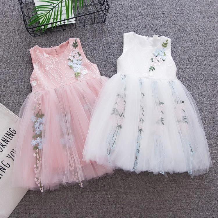 Children's Western-style baby princess dress by Ancient Energy, pink with ruffles and bow, suitable for special occasions and dress-up.