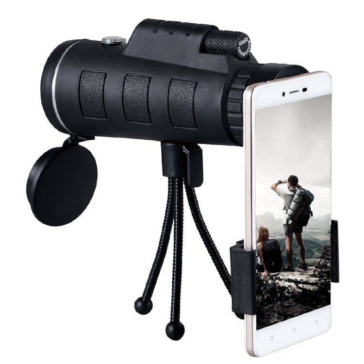 Ancient Energy compatible with Apple monocular telescope with zoom scope, compass, phone clip, and tripod for outdoor viewing.