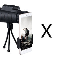 Ancient Energy compatible monocular telescope with zoom, compass, phone clip, and tripod for enhanced outdoor viewing.