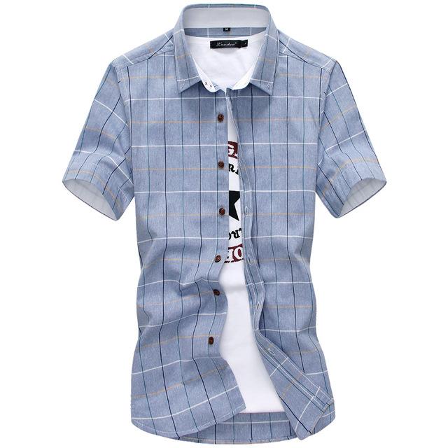 Ancient Energy men's cotton short sleeve shirt with button collar, casual and comfortable men's fashion top.