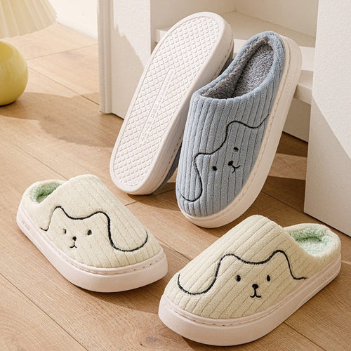 Pair of Cozy Striped Cat Slippers by Ancient Energy, plush indoor house shoes with non-slip soles for couples.