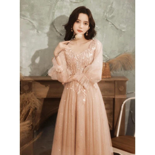 Ancient Energy fairy princess pink dress for children, featuring a flowing design and delicate details, perfect for costume or dress-up.