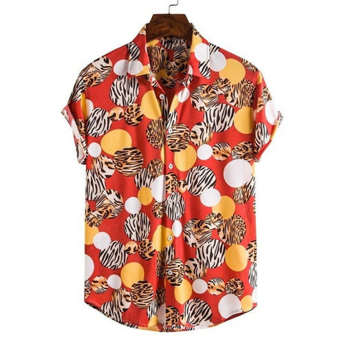 Ancient Energy men's casual fashion polo shirt, cool streetwear style, short-sleeve cotton shirt with collar and button placket