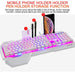 Ancient Energy gaming wired mechanical keyboard with black keys and RGB backlighting on a desk.