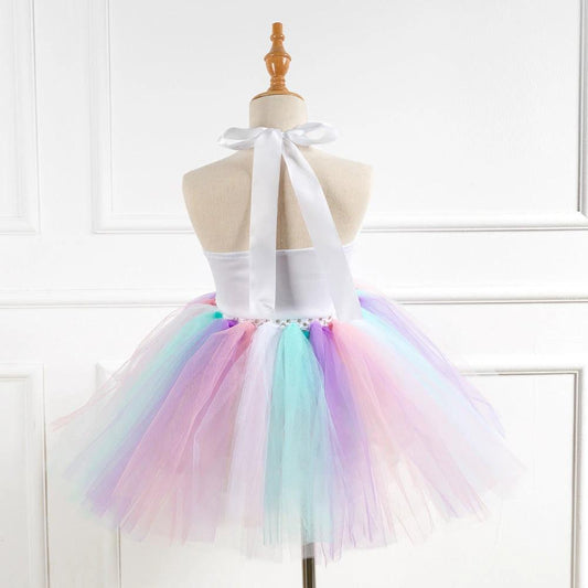 Girls' dress by Ancient Energy featuring a colorful floral pattern, sleeveless design, and knee-length fit for casual wear.