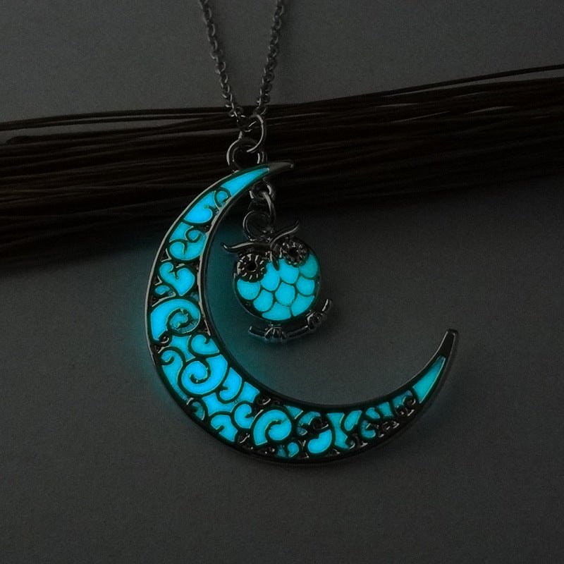 Silver plated glowing pendant necklace with chain from Ancient Energy, showcasing a luminous pendant on a sleek chain.