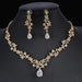 Golden zircon bridal jewelry set including a necklace and earrings by Ancient Energy, perfect for wedding or special occasions.
