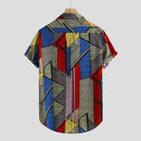 Men's Hawaii shirt by Ancient Energy with vibrant hip hop-inspired print, featuring colorful tropical patterns, casual summer style.