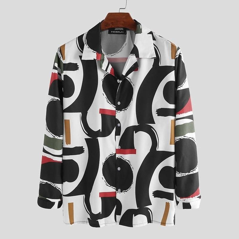 Plus size Hawaiian men's blouse shirt by Ancient Energy with colorful tropical print, relaxed fit, perfect for casual summer wear.
