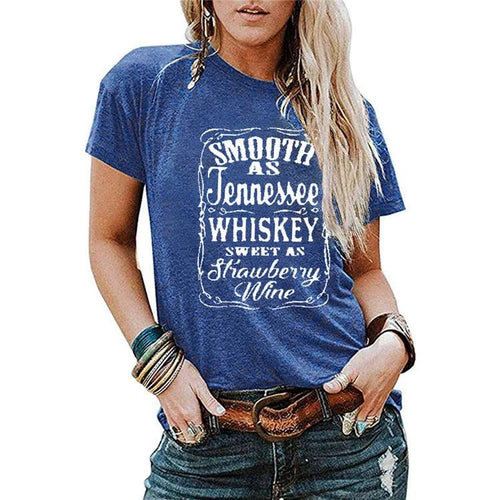 Ancient Energy women's short-sleeved blouse with letter printing, round neck, casual T-shirt for women.