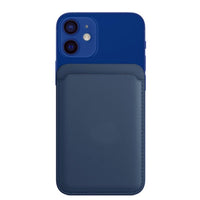 Luxury Magnetic Leather Card Holder Wallet Case for iPhone 14 Pro Max, 13, 12 by Ancient Energy, featuring sleek design and card slots.
