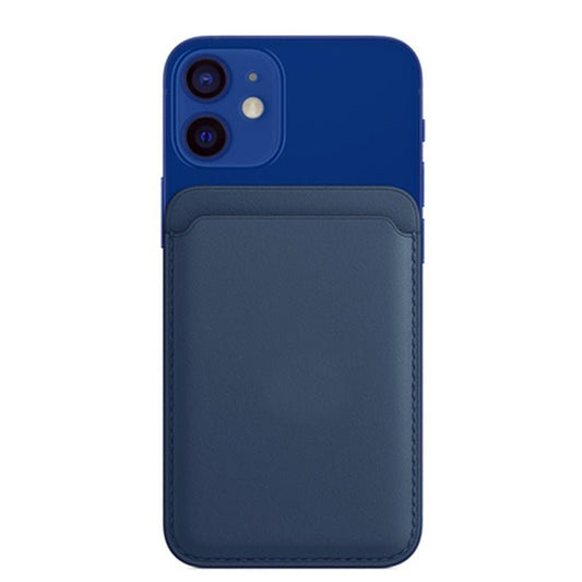 Luxury Magnetic Leather Card Holder Wallet Case for iPhone 14 Pro Max, 13, 12 by Ancient Energy, featuring sleek design and card slots.