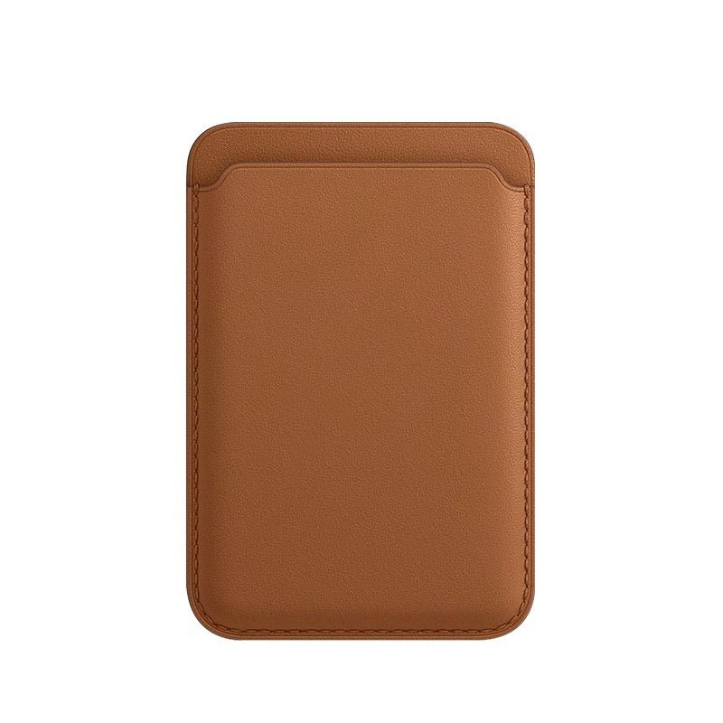 Luxury Magnetic Leather Card Holder Wallet Case for iPhone 14 Pro Max, 13, 12 by Ancient Energy, featuring slim design and secure magnetic closure.