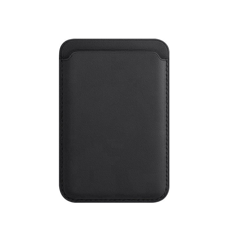 Luxury magnetic leather card holder wallet case for iPhone 14 Pro Max, 13, 12 by Ancient Energy, with card slots and sleek design.