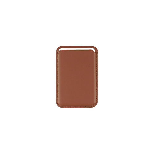 Luxury magnetic leather card holder wallet case for iPhone 14 Pro Max, 13, and 12 by Ancient Energy, featuring sleek design and card slots.