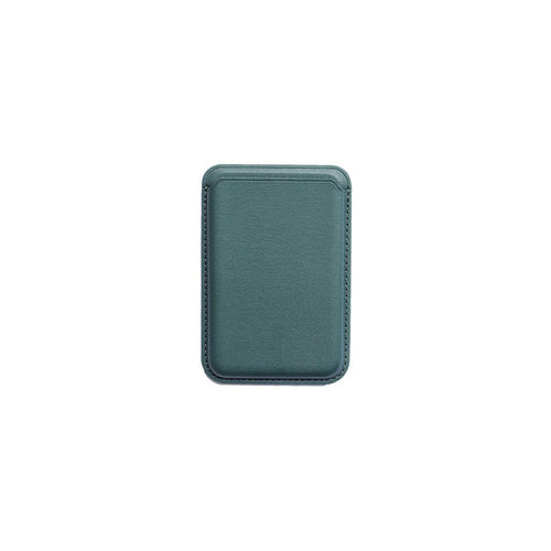Luxury magnetic leather card holder wallet case for iPhone 14 Pro Max, 13, 12 by Ancient Energy, with card slots and sleek design.