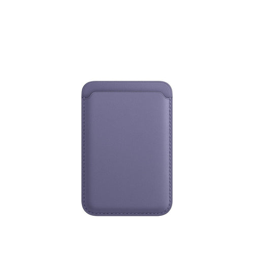Luxury magnetic leather card holder wallet case for iPhone 14 Pro Max, 13, 12 by Ancient Energy, with card slots and sleek design.