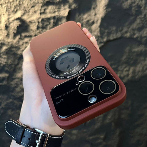 Ancient Energy magnetic suction large window protector phone case attached to a smartphone screen.