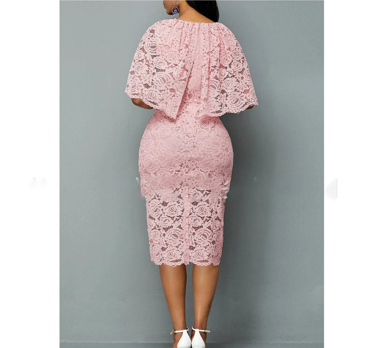 Ancient Energy African lace maxi dress for women, plus size dashiki Ankara wedding outfit, featuring intricate lace and vibrant pattern.