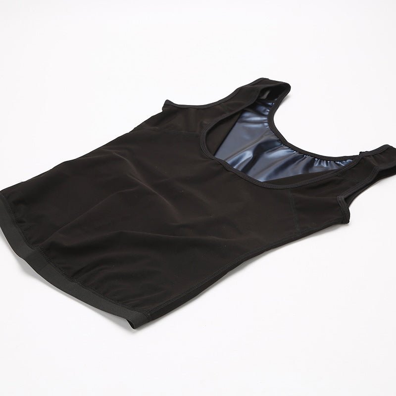 Men's neoprene sauna waist trainer shapewear corset vest by Ancient Energy, designed to shape and support the waist.