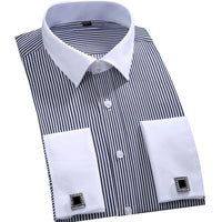 Men's business shirt by Ancient Energy featuring a classic collar and button-up design, in a crisp white fabric.