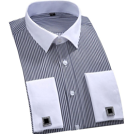 Men's business shirt by Ancient Energy featuring a classic collar and button-up design, in a crisp white fabric.